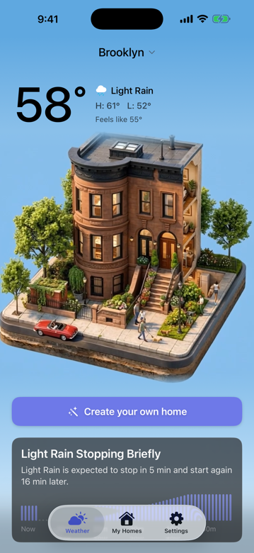Diorama home on a sunny day